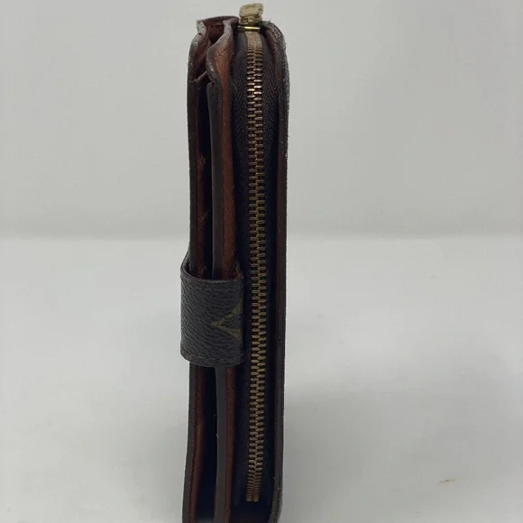 LOUIS VUITTON Logo Porte Papier Zip Bifold Wallet Monogram Brown  Serial #SP0929 - Picture 11 of 12